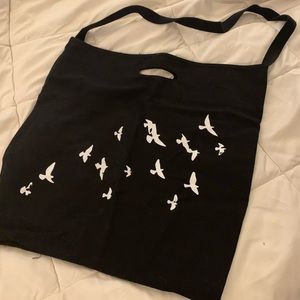 Large Oiselle Cotton Logo Tote bag Black